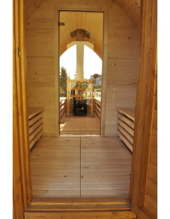Sauna su panoraminiu langu