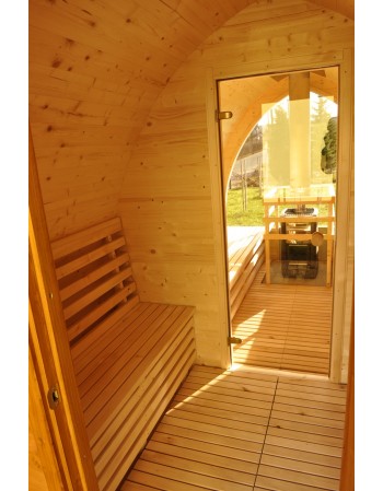 Sauna su panoraminiu langu