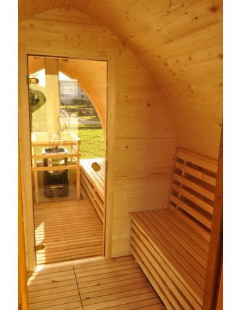 Sauna su panoraminiu langu